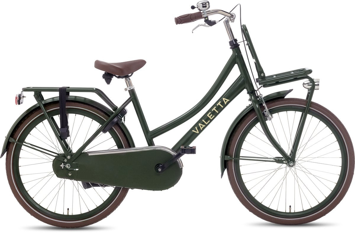 Valetta Cargo transportfiets meisjes 24″ army green – nieuw
