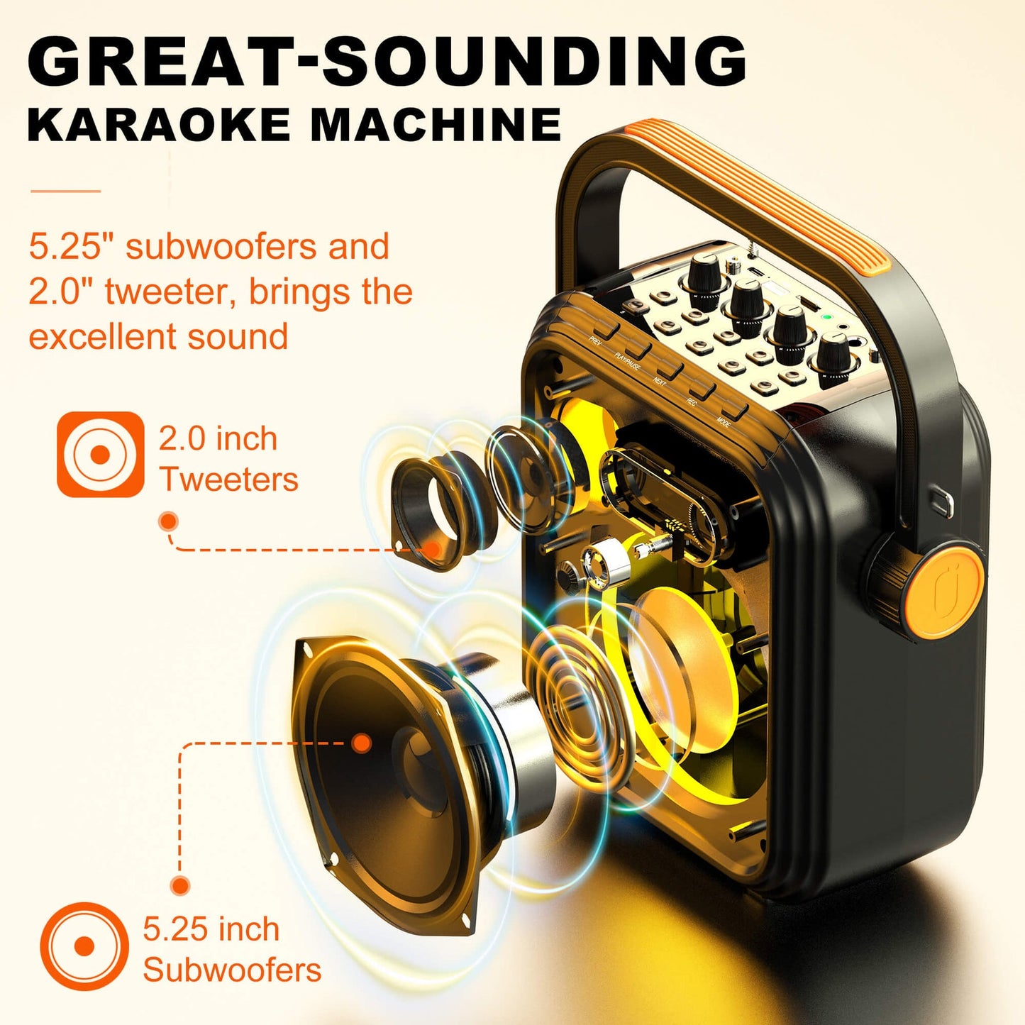 JYX-65BTY Portable Speaker – Draadloze Bluetooth Speaker met Karaokefunctie