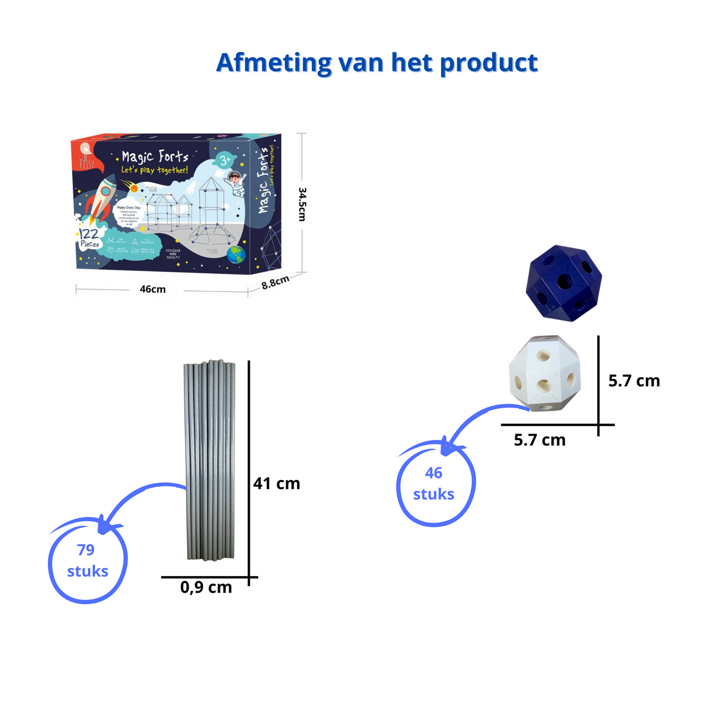 Tissy Magic Fort® – Bouw je eigen fort met 122 onderdelen