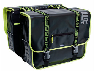 Dubbele fietstas Fast Rider - 37L - Zwart/Geel