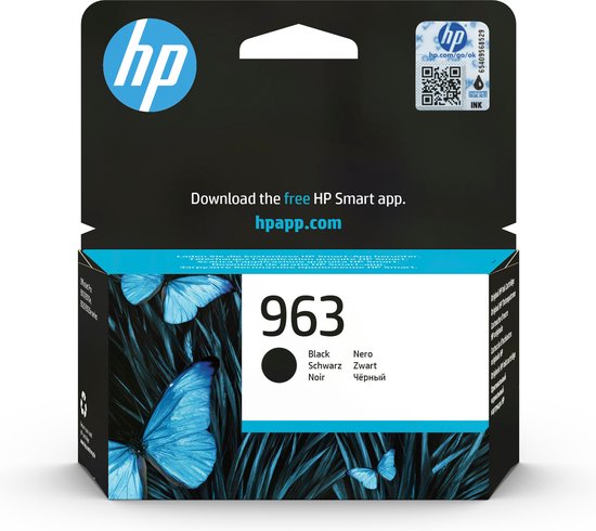 Originele HP 963 Zwart Inktcartridge - Hoogwaardige Afdrukkwaliteit