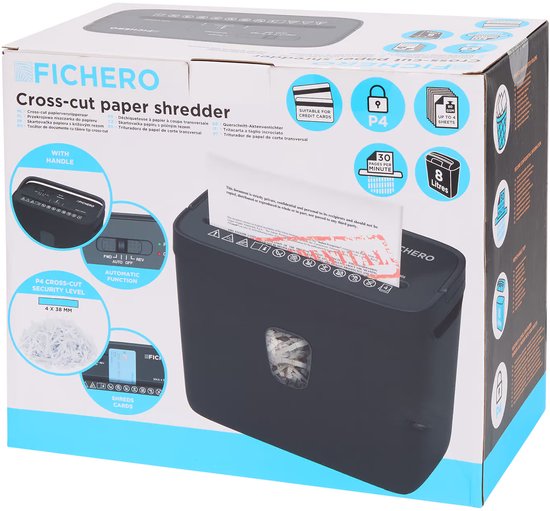 Fichero Papierversnipperaar – Compacte Documentvernietiger voor Thuis & Kantoor | Veilig & Efficiënt