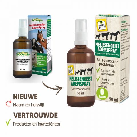 VITALstyle Melissengeist Ademspray 20 ml – voor frisse ademstart bij jonge dieren