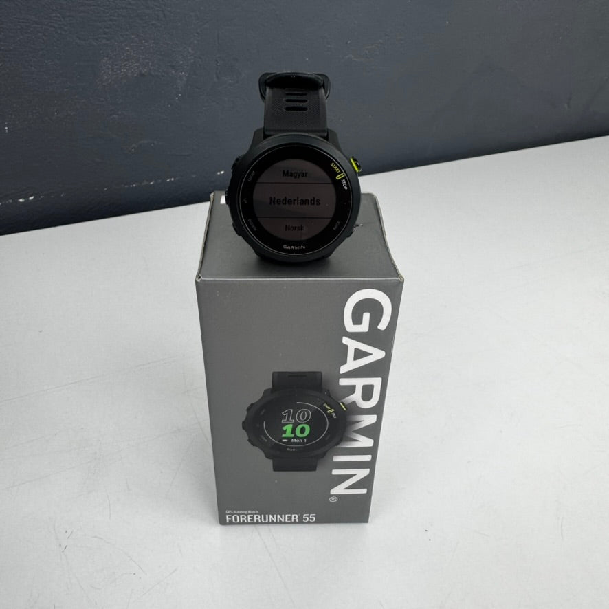 Garmin Forerunner 55 GPS Hardloophorloge – Gebruikt | Lichtgewicht & Nauwkeurige Trainingsmeting
