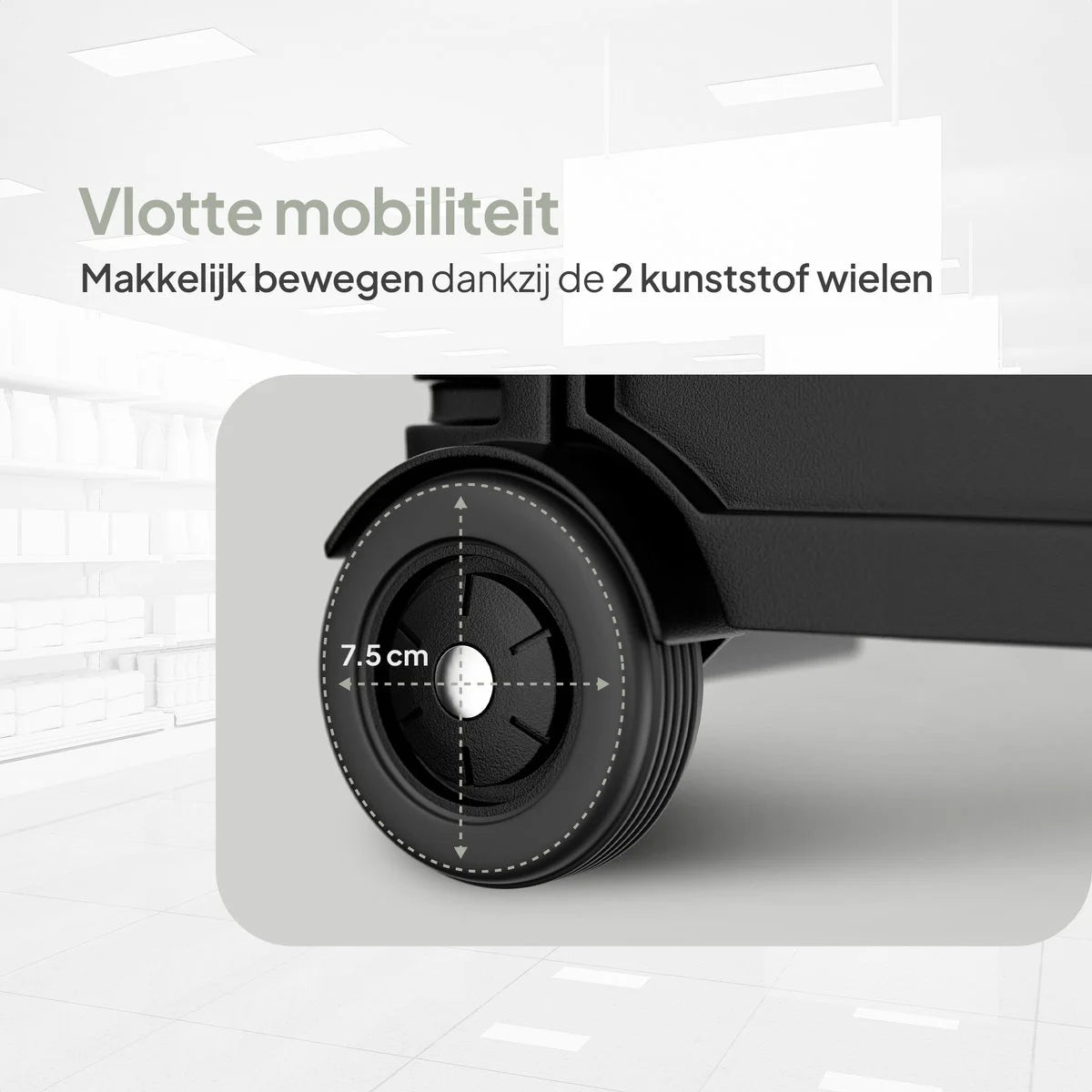O'DADDY Boodschappentrolley met Wielen - XL 50L met 2 Wielen - Inklapbare Boodschappenkra
