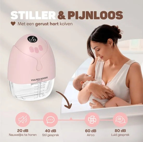 Vulpes Goods BabyCare Dubbele elektrische handsfree Kolf - 2 Stuks - Max
