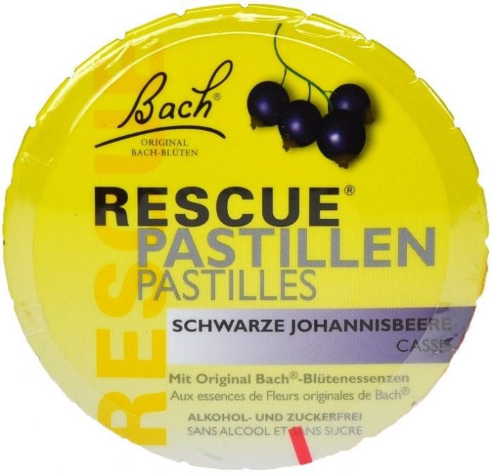 Rescue pastilles zwarte bes cassis - blik 50 gram