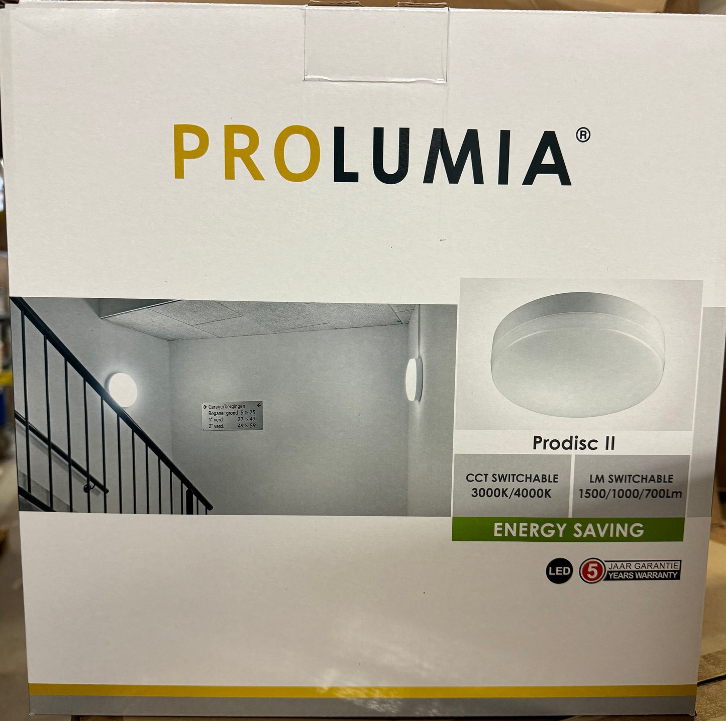 Prolumia Prodisc II 16W 3000K/4000K 1500lm 830 IP44 Sensor