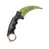 Premium Karambit Case Hardened – Blue Gem | Full Tang Real-Life CS2 Knife | Nieuw