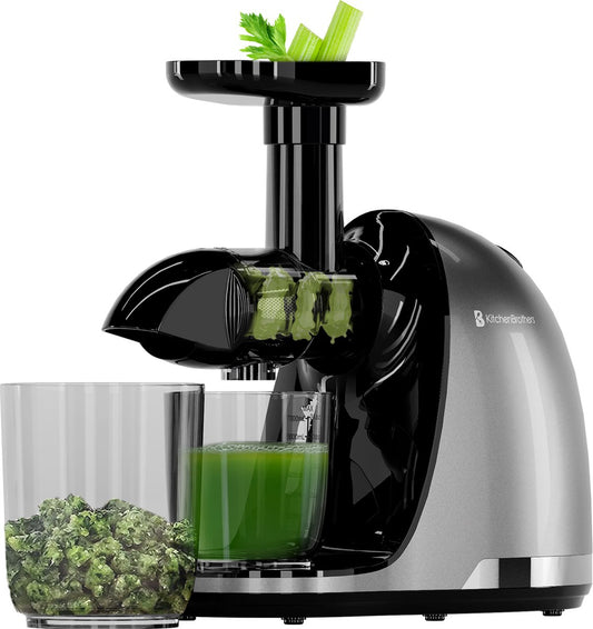 KitchenBrothers Slowjuicer KB738 Grijs – 200W | Nieuw