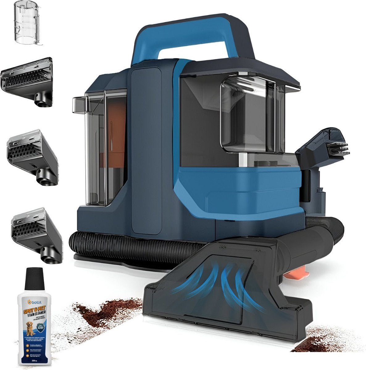 Bollit Spotcleaner 750W – Compacte Tapijtreiniger voor Hardnekkige Vlekken