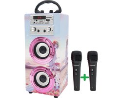 DYNASONIC Bluetooth Speaker met Karaoke Microfoon voor Kinderen - 3e Generatie 2021