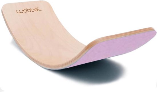 Wobbel Starter Blank Gelakt met Vilt – Wilde Rozen | Speels Balanceboard voor Jonge Kinderen