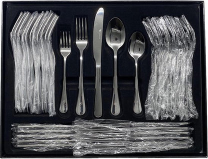 Zilverkleurige Bestekset – 72-delig | Voor 12 Personen | Complete Luxe Set