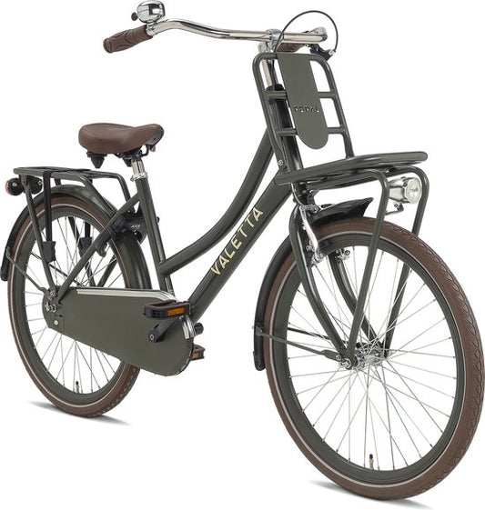Valetta Cargo transportfiets meisjes 24″ army green – nieuw