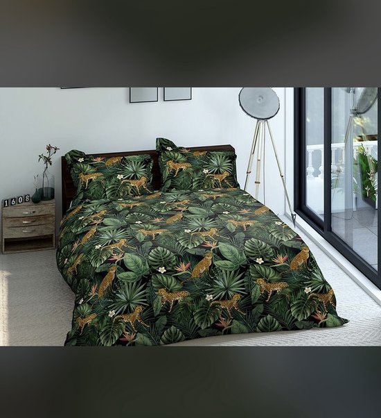 sleepsense wanda jungle katoen 240x200 + 2 kussenslopen 60x70