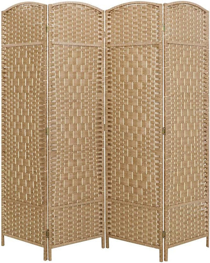 LW Collection Room Divider 4 Panelen – Brown Rattan 170×160 cm | Paravent