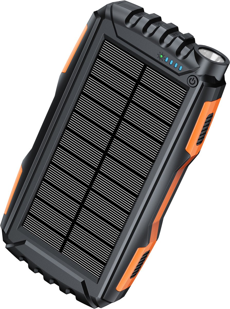 Sounix YD-819E Outdoor Solar Powerbank – 20.000mAh | Zonnepaneel, Zaklamp & Kompas | Voor Camping, Reizen & Noodgebruik