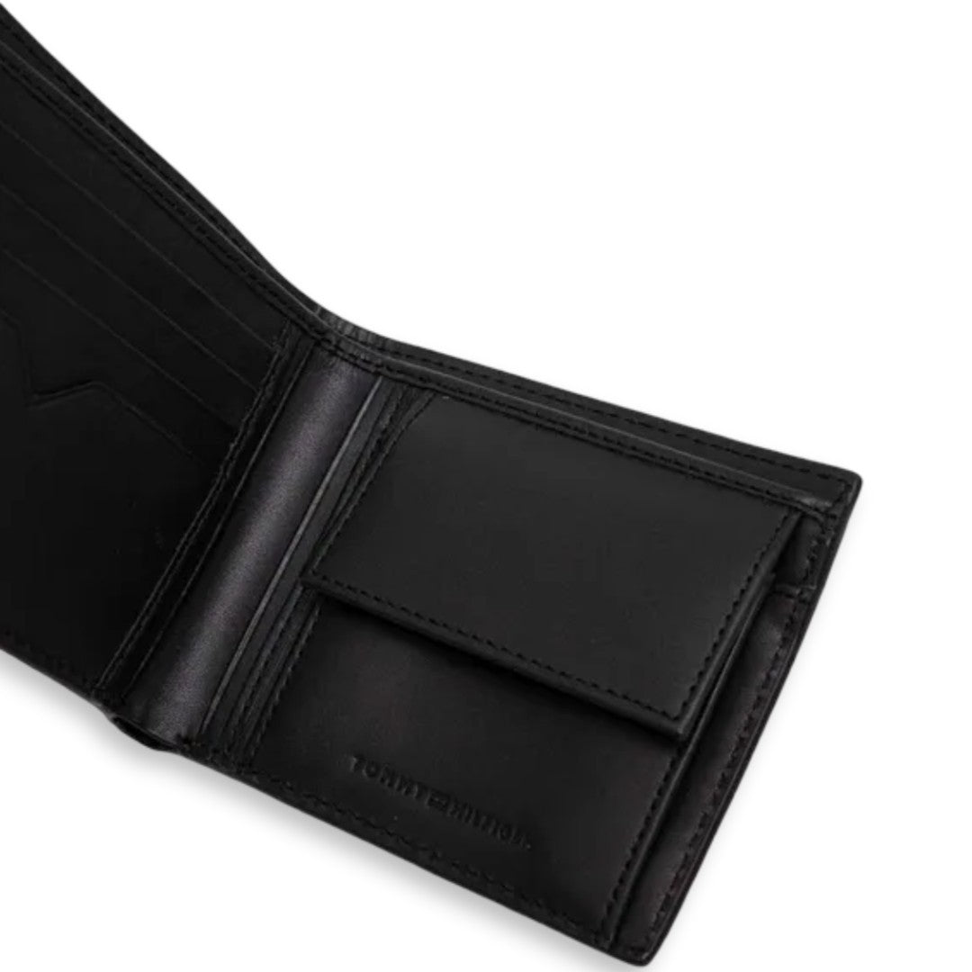 Tommy Hilfiger Nappaleer Portemonnee All-over Motief - Nieuw