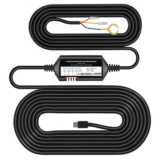AZDome JYX05 USB‑C hardwire kit – permanente voeding voor dashcams