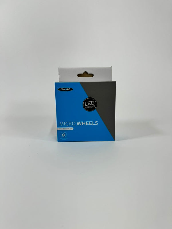 Micro LED Wheels 120mm Transparant met Grijze Spaken - Nieuw