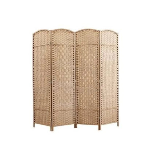 LW Collection Room divider Brown Rattan - Room screens 4 panels - Divider 170x160 cm - Paravent ready-made