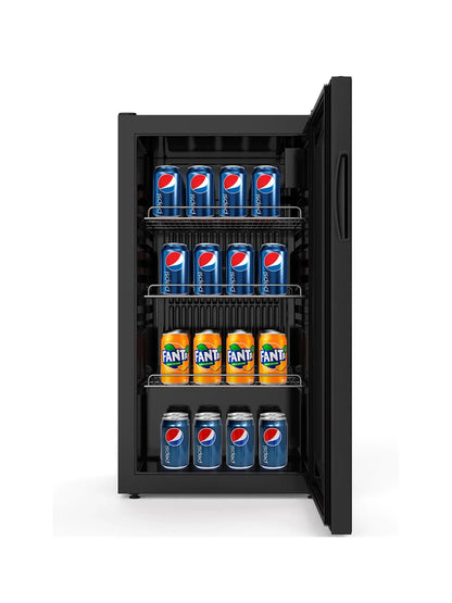 G-Line Koelkast Mini - Glazen Deur - 1-Deurs - 80 L - Zwart - 230V