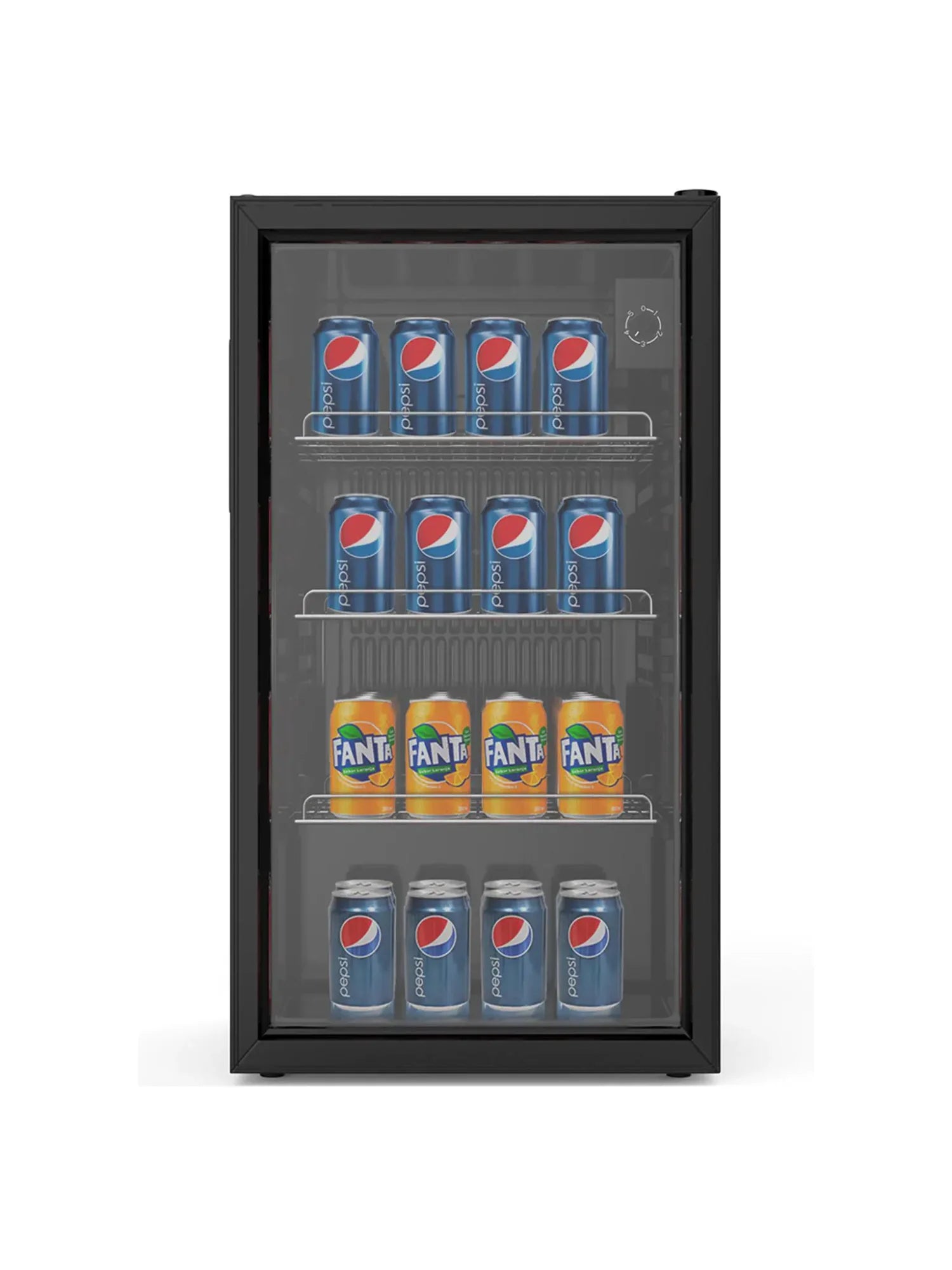 G-Line Koelkast Mini - Glazen Deur - 1-Deurs - 80 L - Zwart - 230V