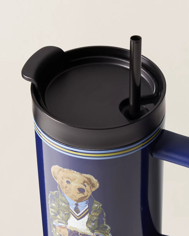 Ralph Lauren Heritage Polo Bear waterfles met rietje