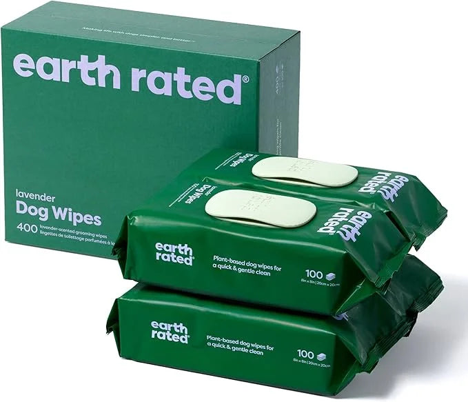 Earth Rated verzorgingsdoekjes composteerbaar  lavendel (4 pack)