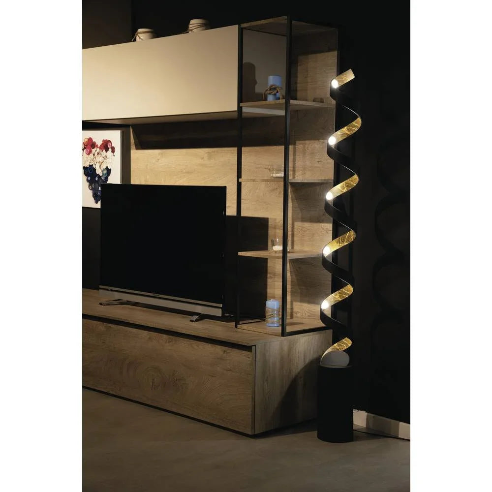 Staande lamp HELIX 10-vlams IP20, goud, zwart