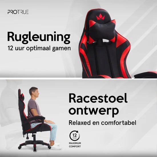 Gaming Stoel - Racing Game Chair - Bureaustoel Ergonomisch - Gamestoel met kantelfunctie