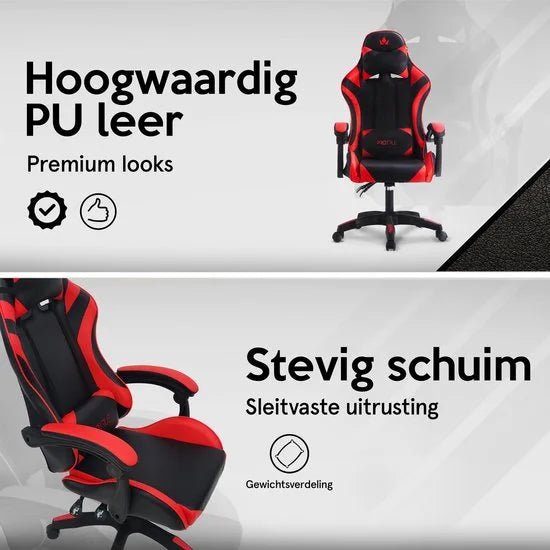 Gaming Stoel - Racing Game Chair - Bureaustoel Ergonomisch - Gamestoel met kantelfunctie