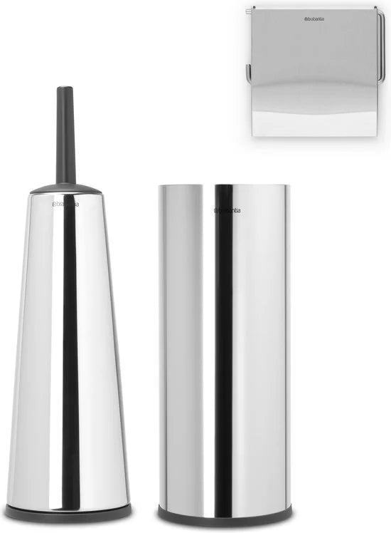 Brabantia ReNew Toiletaccessoires Set - 3-delig - Brilliant Steel