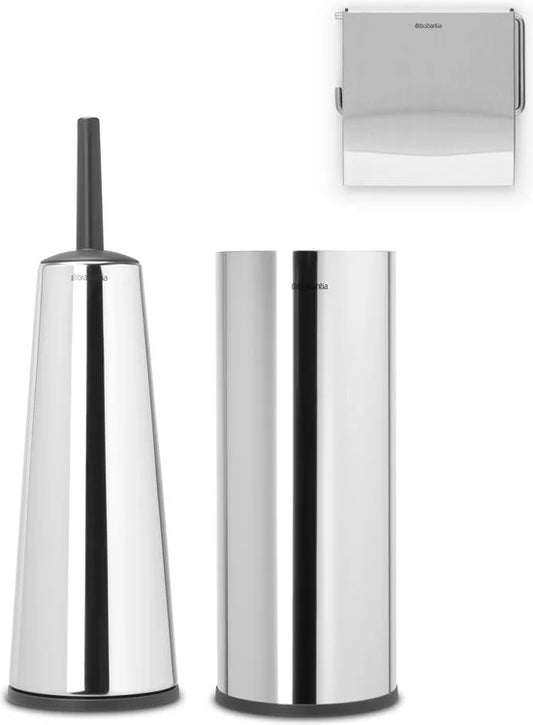 Brabantia ReNew Toiletaccessoires Set - 3-delig - Brilliant Steel