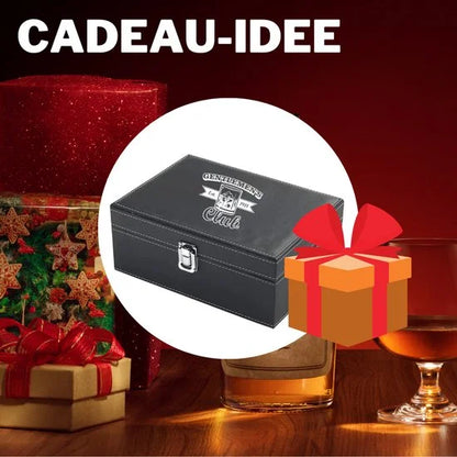 Whiskey glazen - Whiskey set – 2 glazen - 8 Whiskey Stones - Whiskey Gift Set - Cadeau voor Man - Cadeau voor Vrouw - Herbruikbare IJsblokjes