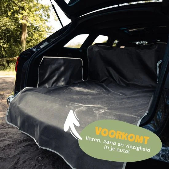 Hondendeken Auto Kofferbak - Kofferbak Beschermhoes Hond - Universeel - Zwart-Wit Product breedte 105 cm Product gewicht 0.8 kg Product hoogte 175 cm Product lengte 185 cm