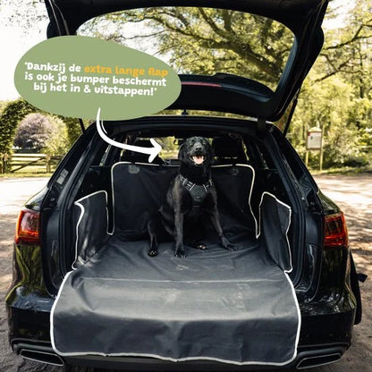 Hondendeken Auto Kofferbak - Kofferbak Beschermhoes Hond - Universeel - Zwart-Wit Product breedte 105 cm Product gewicht 0.8 kg Product hoogte 175 cm Product lengte 185 cm