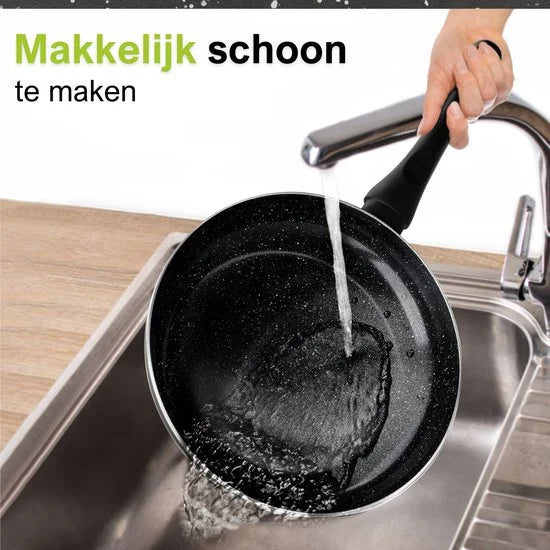CeraFusion Keramische Pannenset 3-delig - Koekenpan 20, 24 & 28 cm - Koekenpannen -Koekenpannenset - Inductie Pannen - Pan - PFAS Vrij