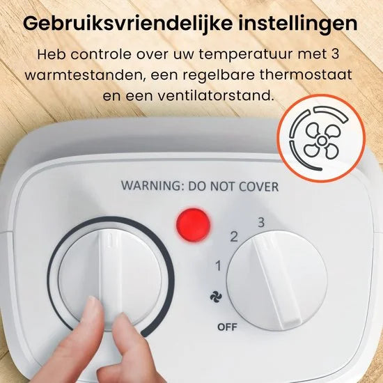 ProBreeze mini keramische kachel ph-h12-eu 2000w 23,1x16,5x12,3