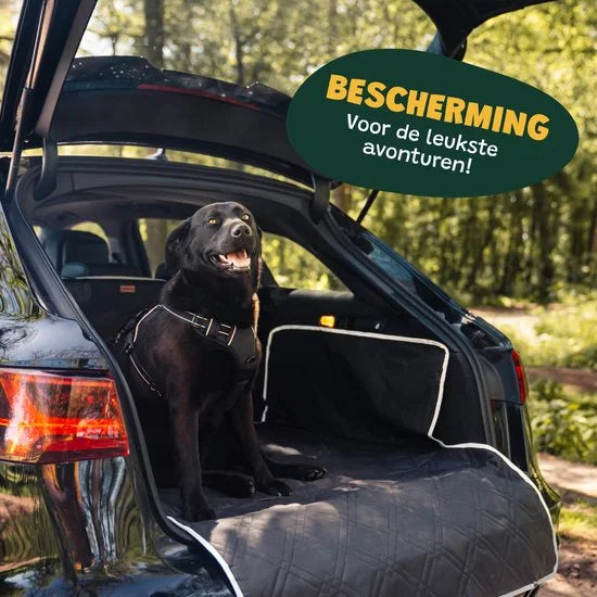 Premium Hondendeken Auto Kofferbak - Kofferbak Beschermhoes Hond - Zwart-Wit Materiaal 67% Polyester, 33% Katoen 105 cm x 175 cm x 185 cm