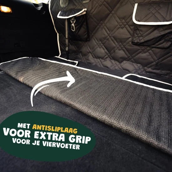 Premium Hondendeken Auto Kofferbak - Kofferbak Beschermhoes Hond - Zwart-Wit Materiaal 67% Polyester, 33% Katoen 105 cm x 175 cm x 185 cm