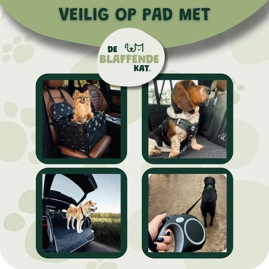 Premium Hondendeken Auto Kofferbak - Kofferbak Beschermhoes Hond - Zwart-Wit Materiaal 67% Polyester, 33% Katoen 105 cm x 175 cm x 185 cm