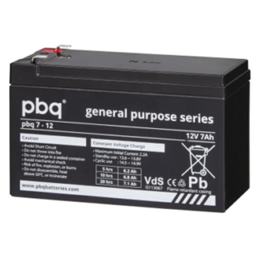 PBQ VRLA General Purpose AGM Loodaccu (VdS) 12V 7Ah(20hrs)