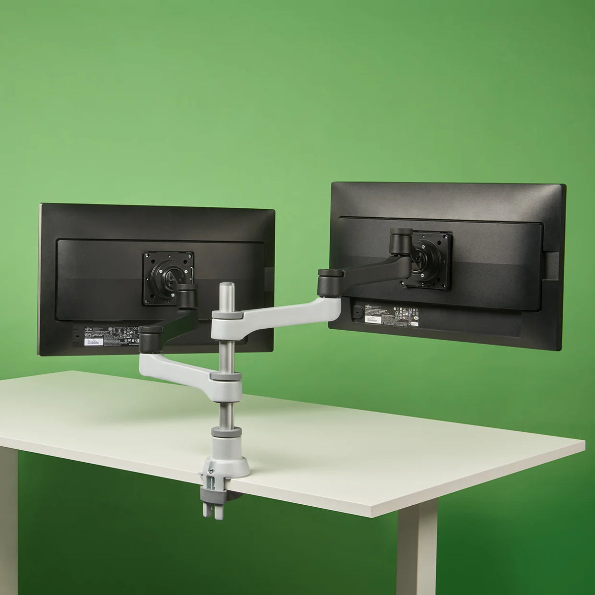 R-Go Dubbele monitorarm (Zepher)