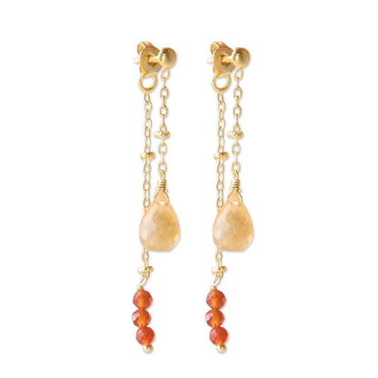 A Beautiful Story Oorbellen Felicity Citrien Carneool - AW30741