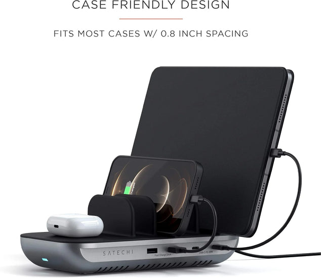 SATECHI Dock 5 oplaadstation voor meerdere apparaten met draadloos opladen  ST-WCS5PM-EU