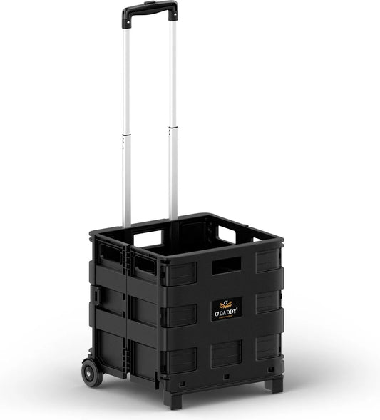 O'DADDY Boodschappentrolley met Wielen - XL 50L met 2 Wielen - Inklapbare Boodschappenkra