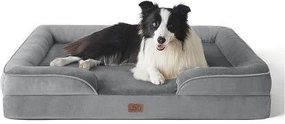 Bedsure L Plus Orthopedisch Hondenbed voor Grote Honden - L-Plus grijs (96cm)