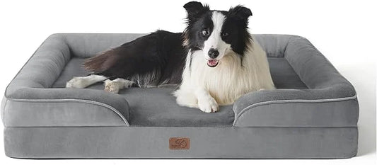 Bedsure L Plus Orthopedisch Hondenbed voor Grote Honden - L-Plus grijs (96cm)